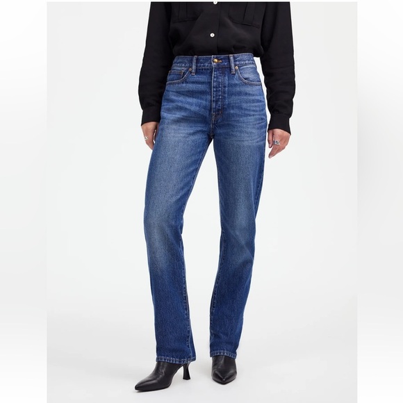 Alexa Chung for Madewell High-Rise Straight Jean in Allendale Wash NWT size 28 - Picture 2 of 15